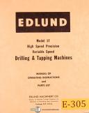 Edlund-Edlund Operation and Parts Mdl 2MS Drilling and Tapping Machine Manual-2-2MS-MS-01